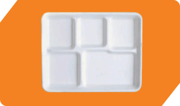 5 Compartment School Tray