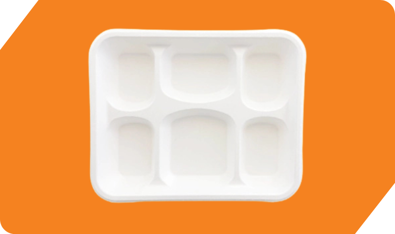 6 Compartment Meal Tray