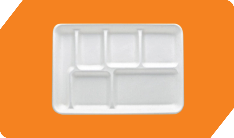 6 Compartment Export Meal Tray